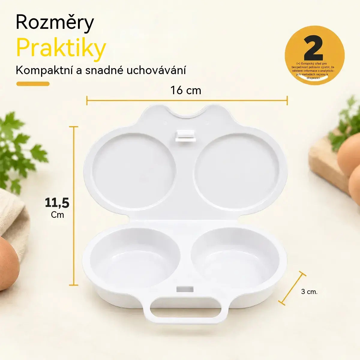 🍳 Forma na vejce/smažená vejce do mikrovlnné trouby [Kupte jeden, druhý zdarma - získejte 2 balení] | Zdravá snídaně bez oleje hotová během několika minut 🥪