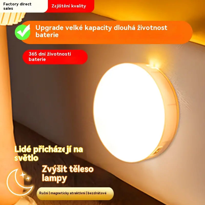 🏡💡【Kupte 2, získejte 3 zdarma】Inteligentní LED světlo, které detekuje lidské tělo, snadno se nabíjí a je praktické