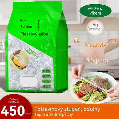 🥗✨ 450 jednorázových víček na potraviny | Pružná víčka na talíře, misky a nádoby