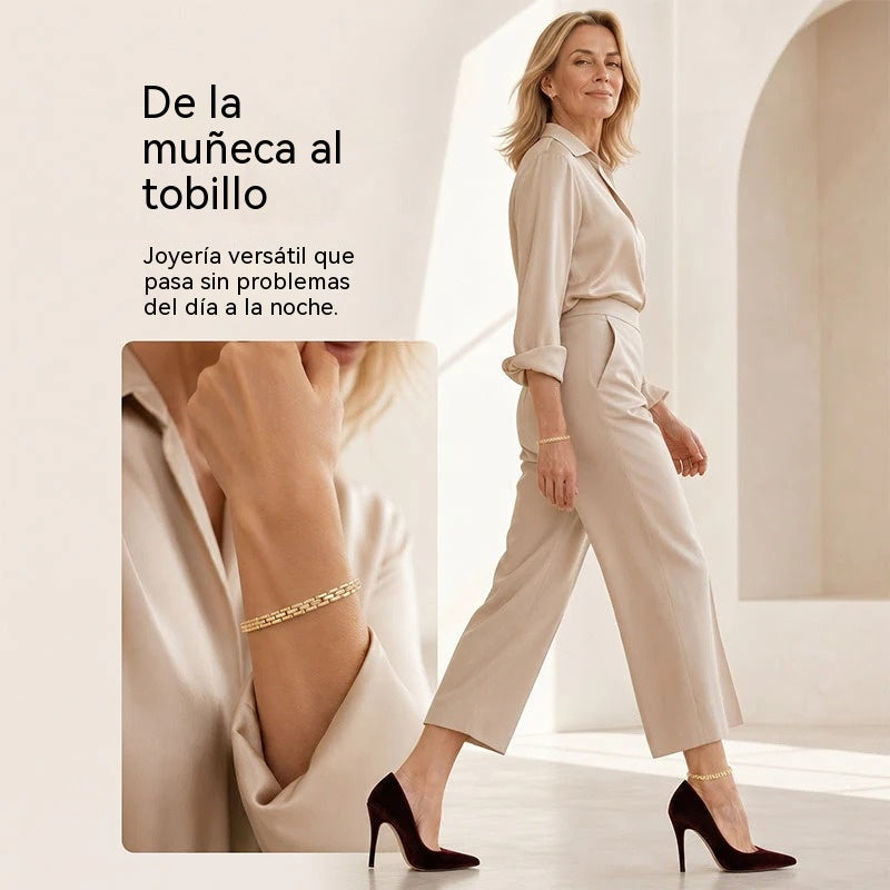 ✨ SLEVA 50 %! 🔷 Náramek s geometrickými články: minimalistický, moderní a jemný. Ideální pro každodenní nošení nebo jako decentní doplněk. Pohodlný a všestranný. 💫