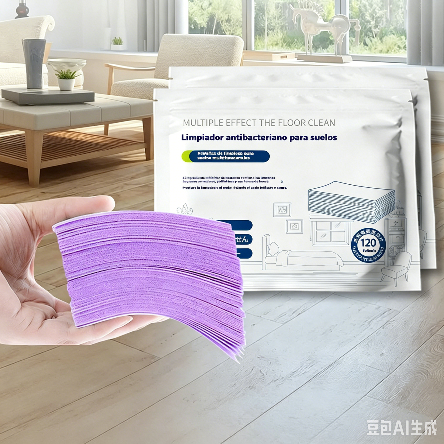 🧹✨ 240 víceúčelových antibakteriálních a deodorizačních čisticích tablet | Vhodné pro dřevěné podlahy, laminátové podlahy, dlaždice a stěny karavanů