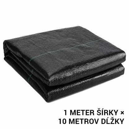🌿【1 m x 10 m】Odolná černá tkanina proti plevelu – propustná pro vodu a vzduch, s UV ochranou. Ideální pro zahradu, skleník, květinové záhony i štěrkové stezky. ✨