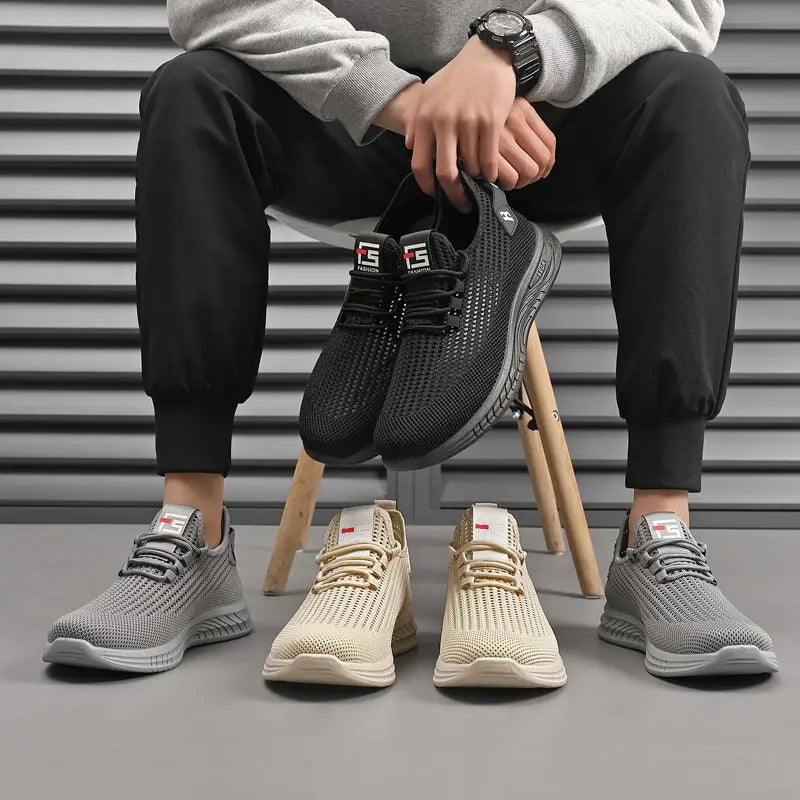🔥👟【39-44】Pánská volnočasová obuv, pohodlná, prodyšná, síťovaná, protiskluzová, módní