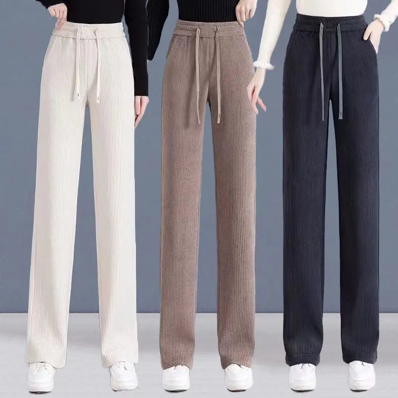👖【40-110KG】🔥【Kupite jedan, dobijte jedan gratis】✅Nove baršunaste ležerne hlače širokih nogavica, vrlo udobne za nošenje.