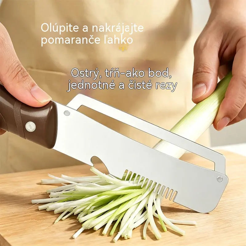 ✅【Kupte 1 a získejte 1 zdarma!】🧅🔪 Multifunkční kuchyňská škrabka 3 v 1: Loupe, kráje a otevírá láhve! 🔥