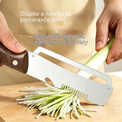 ✅【Kupte 1 a získejte 1 zdarma!】🧅🔪 Multifunkční kuchyňská škrabka 3 v 1: Loupe, kráje a otevírá láhve! 🔥