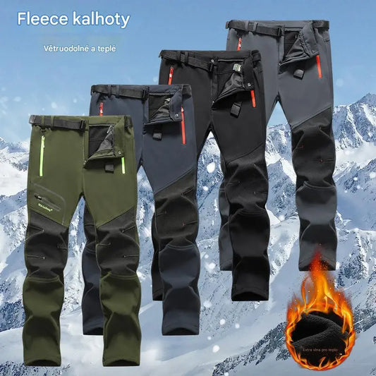 🏃‍♂️【S–5XL】2025 Nové pánské outdoorové kalhoty na podzim a zimu - teplé, fleecové, nepromokavé a větruodolné