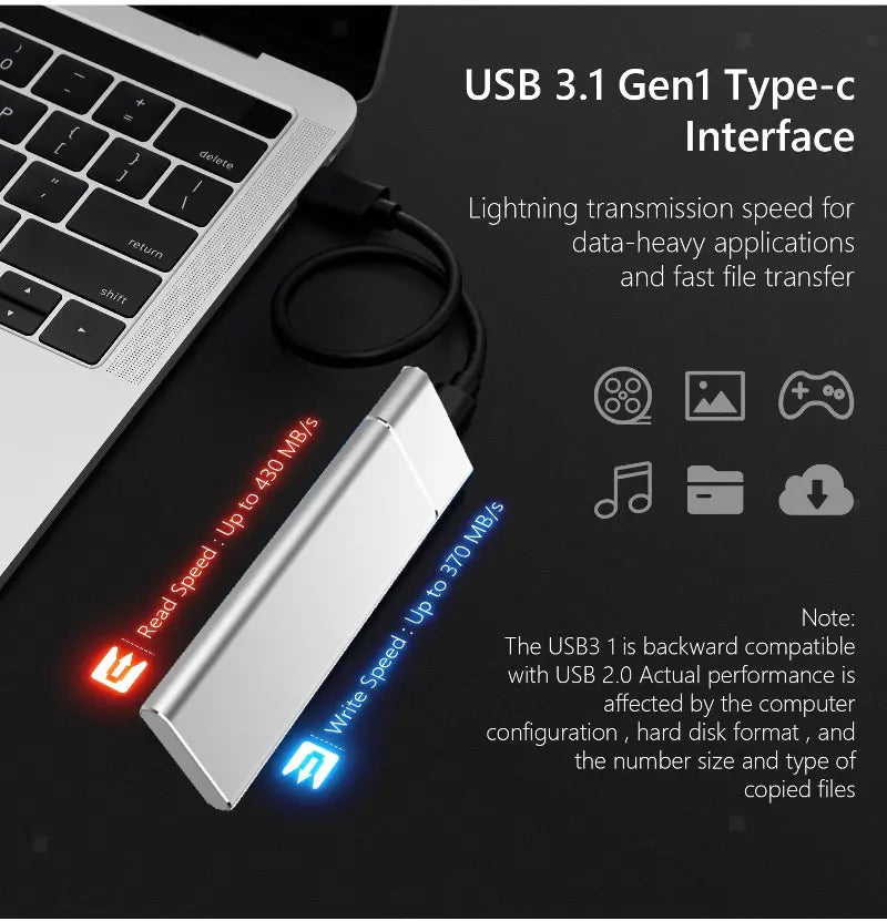 ⚡【1TB 2TB 4TB 8TB 12TB 16TB】Mobilní SSD disk SSD