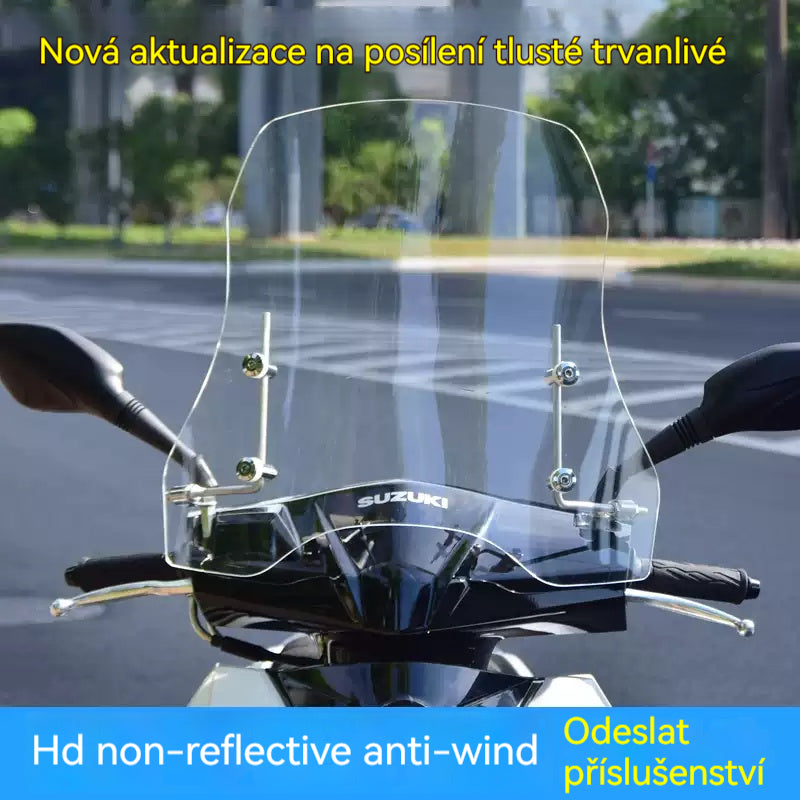 💥💥🏍️【2,0MM tloušťka 37/45/50CM výška】 nové čelní sklo na motocykl elektrické vozidlo univerzální čelní sklo
