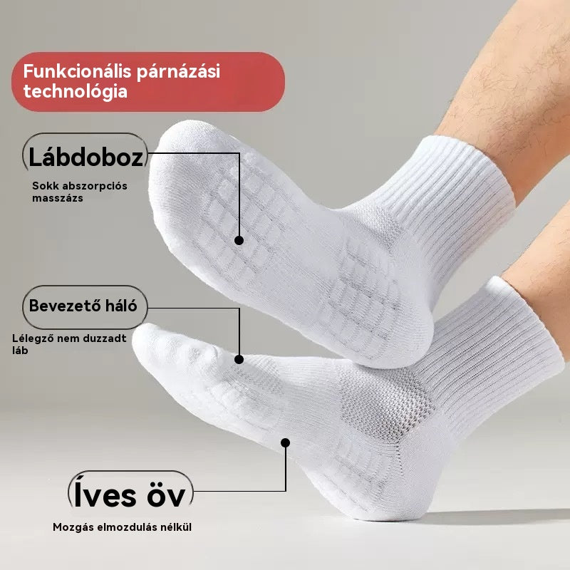 😍🧦【10 párů】 Pánské dlouhé sportovní ponožky, odvádějí pot, tlumí nárazy, chrání paty, odolají zápachu, jsou prodyšné, vhodné na basketbal a každodenní sporty.