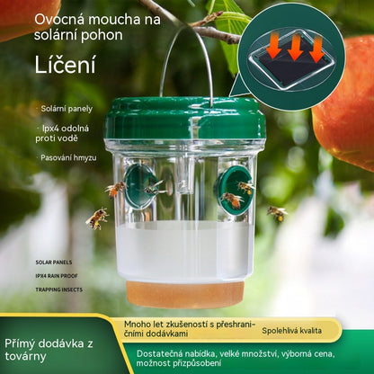 🐝Solární past na vosy | Účinná ve dne i v noci, dva vstupy, nevyžaduje baterie