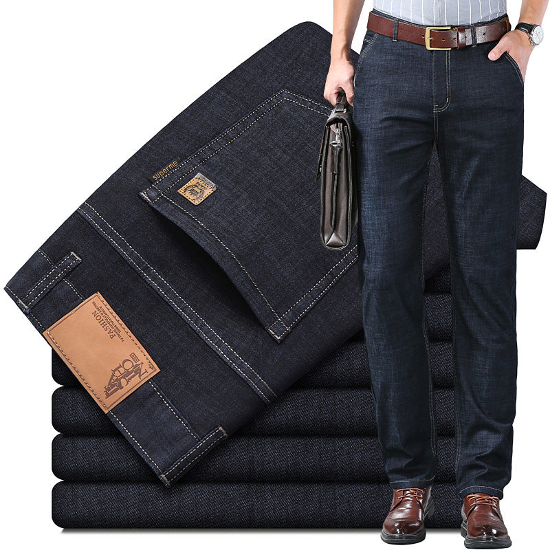 🔥🔥 【60-110 kg】👖👖 Pánské džíny, jednoduché, ležérní, všestranné, nadměrné velikosti