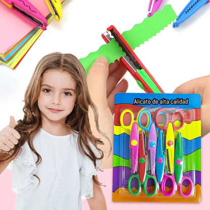 🥰【6-dílná sada】✂️🌈Dětské bezpečnostní nůžky (na kutilské projekty)