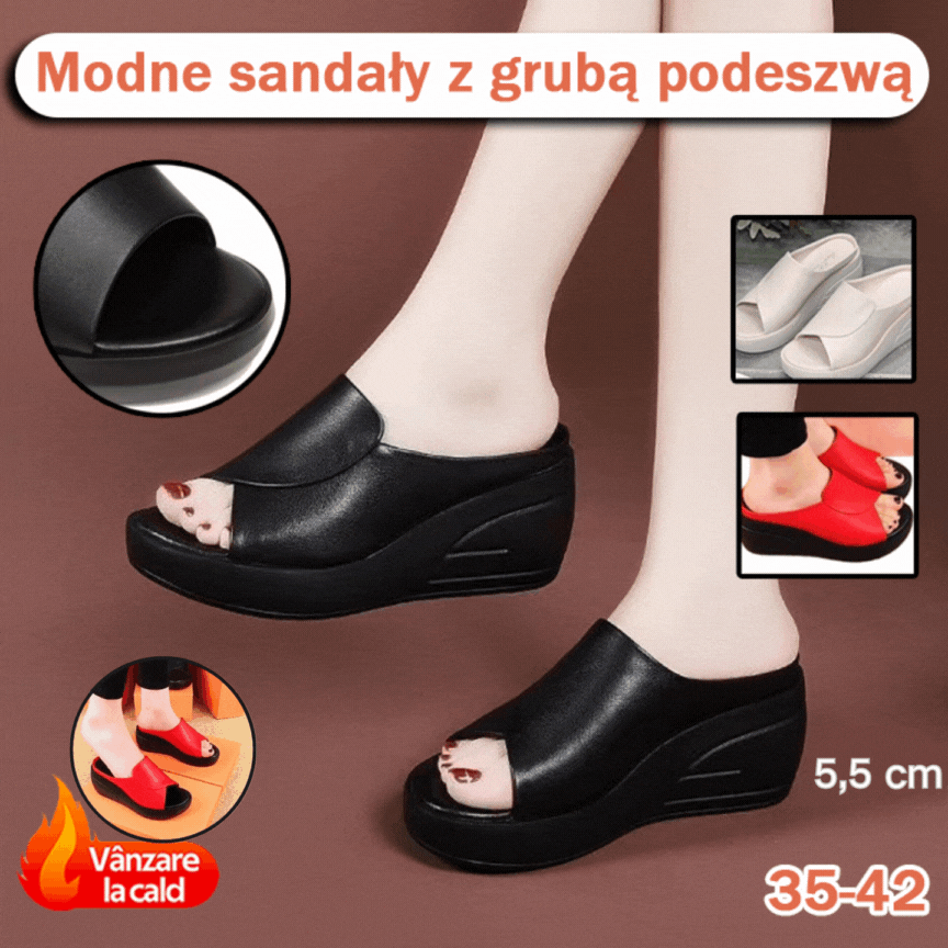 [obcas 5,5 cm] Měkké klínové klapky podrážky