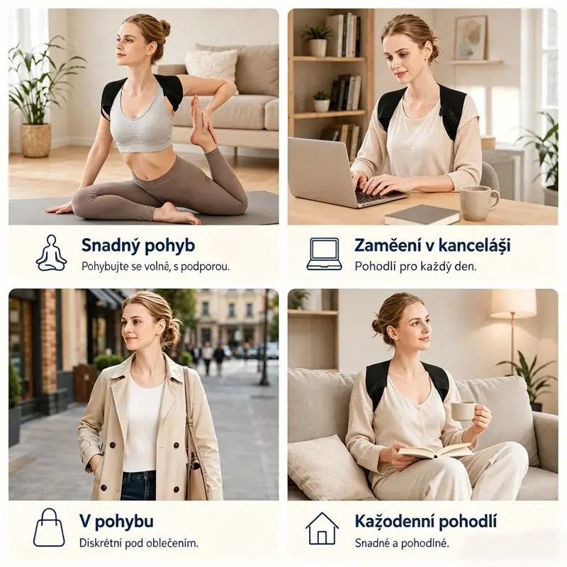 🔥Korektor držení těla s odporovými pásy | Procvičte si hrudník, záda a ramena doma | Zlepšete si držení těla a vypadejte vzpřímenější