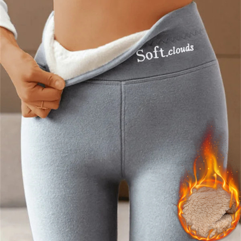 🔥【S-5XL】Nové módní kalhoty s vysokým pasem, teplé kalhoty, bavlněné kalhoty
