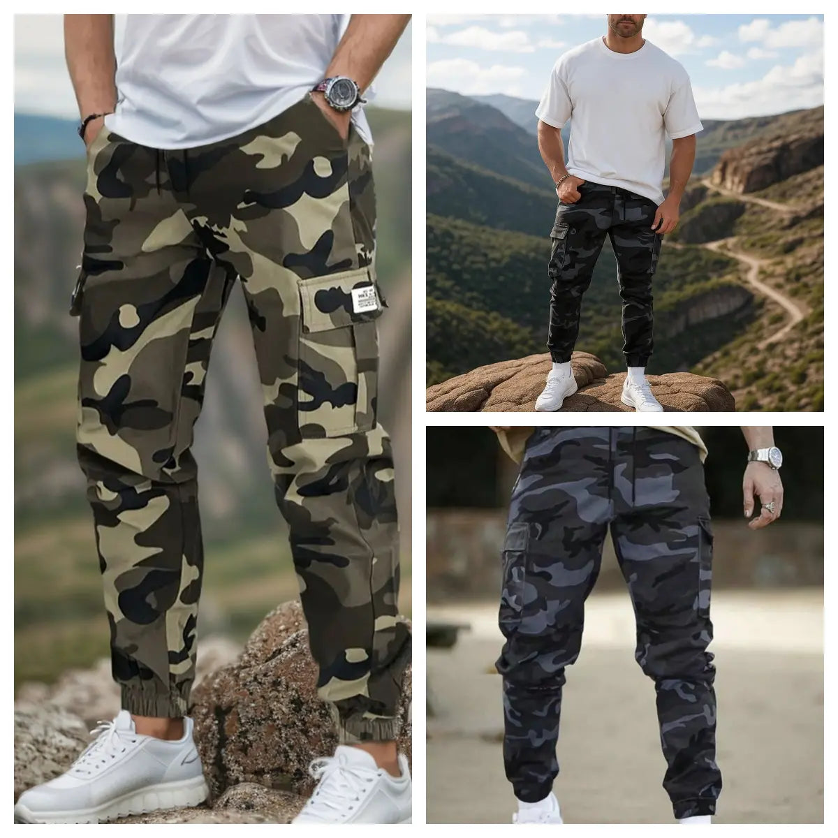 🛠️ SLEVA 60 %! 👖 Odolné taktické pracovní kalhoty – směs nylonu a bavlny, mnoho funkčních kapes, ideální pro práci venku 🌲