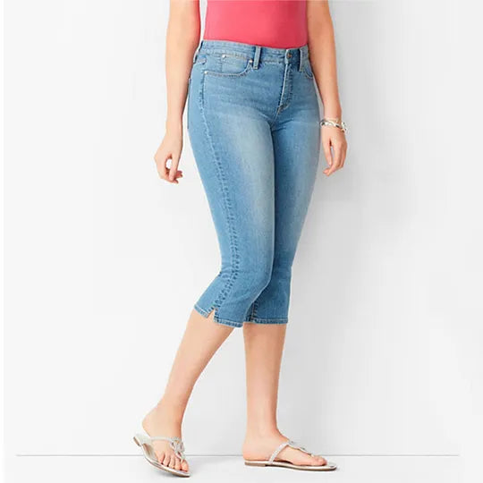 🔥40% sleva na naše nejprodávanější produkty💥Dámské džínové capri kalhoty se spandexem👖