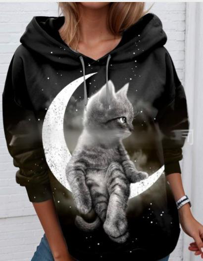 🐱【S-6XL】Nové dámské zimní tričko, roztomilý kočičí vzor