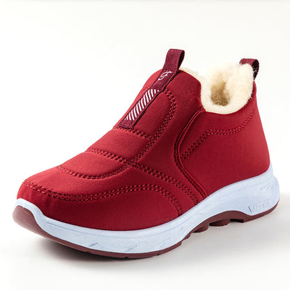 😀🎉【50% snížení ceny】sametové a zesílené🔥【35-41】Dámské teplé bavlněné nepromokavé zimní boty z teplé bavlny.
