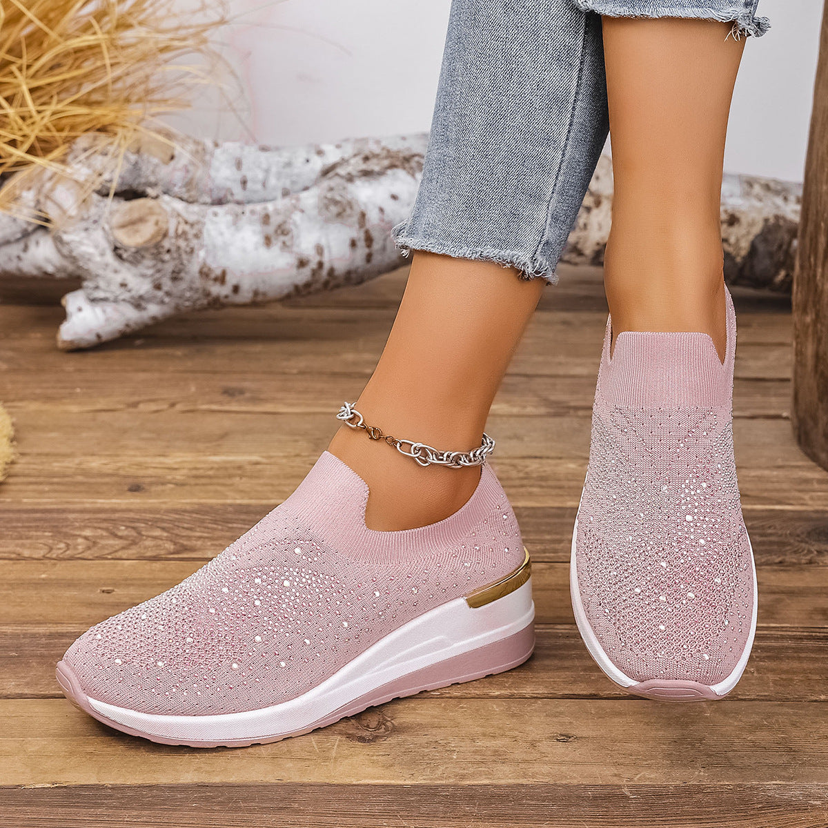 👟Dámské tenisky s motýly a kamínky - třpytí se s každým krokem ✨