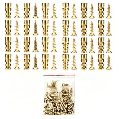 🛠️【100 párů】🔩 Sada samovrtných kotev do sádrokartonu se šrouby 🧱 – Snadno instalovatelné příslušenství pro montáž na zeď