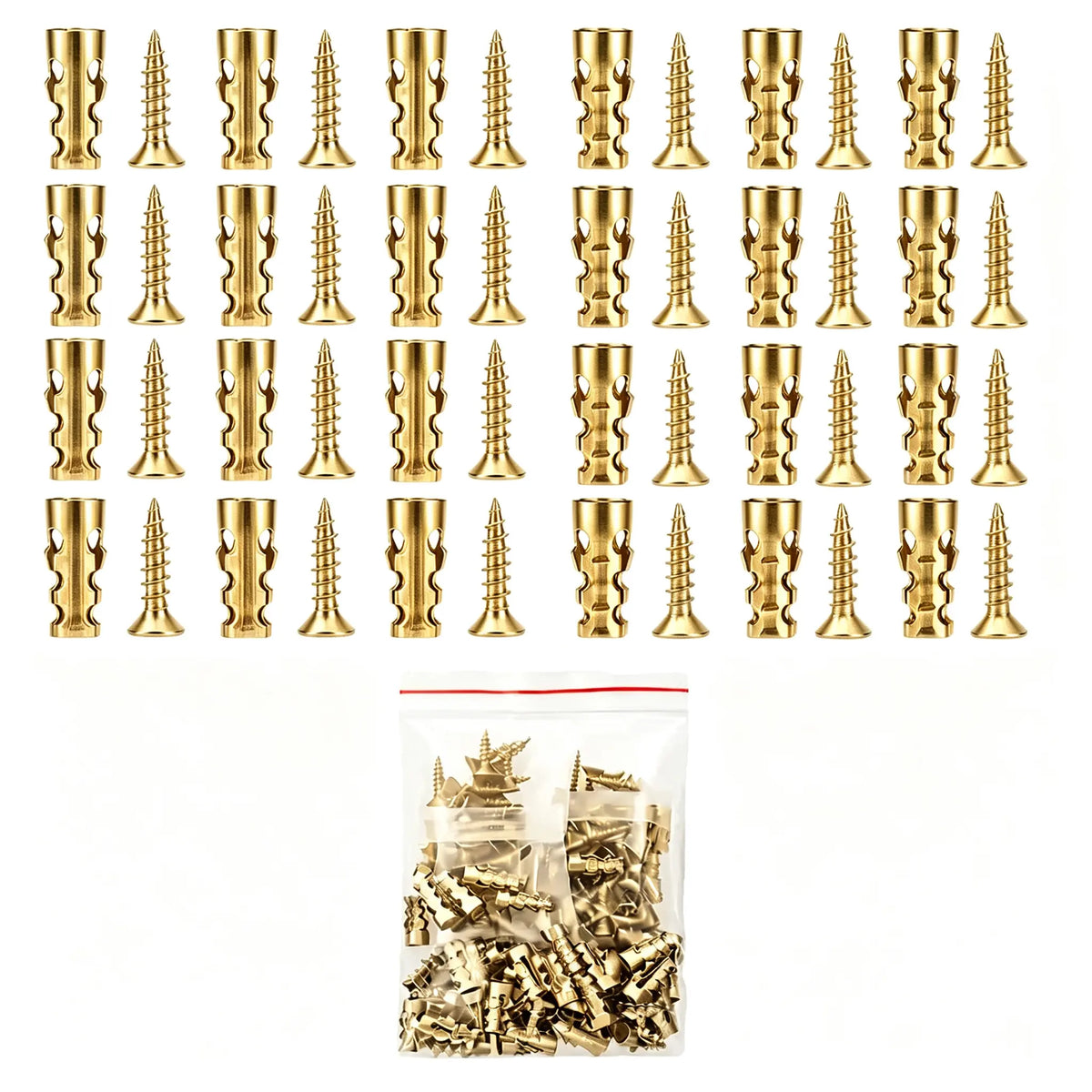🛠️【100 párů】🔩 Sada samovrtných kotev do sádrokartonu se šrouby 🧱 – Snadno instalovatelné příslušenství pro montáž na zeď