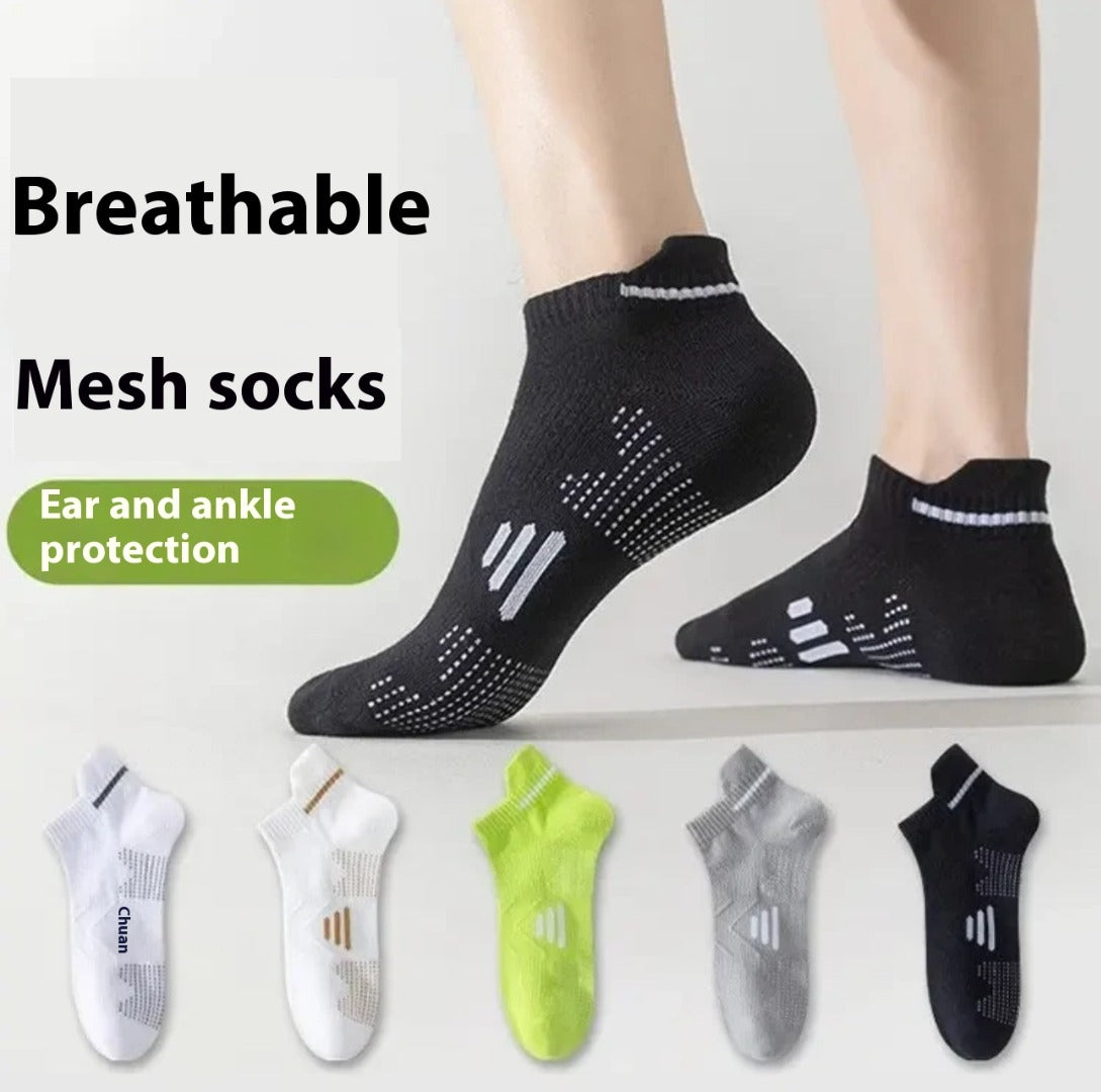 🧦Pánské sportovní ponožky, krátké ponožky, odolné proti zápachu, tenké, savé, do poloviny lýtek, na běh a maraton