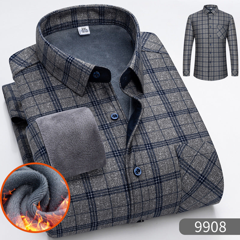 🔥👔【L-5XL】Podzimní zimní teplá košile s dlouhým rukávem