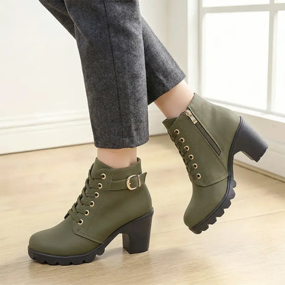 👢【35-42】Podzimní a zimní kousek: Stylové dámské kozačky na vysokém podpatku - kombinace módy a pohodlí pro celodenní a pohodlné nošení!