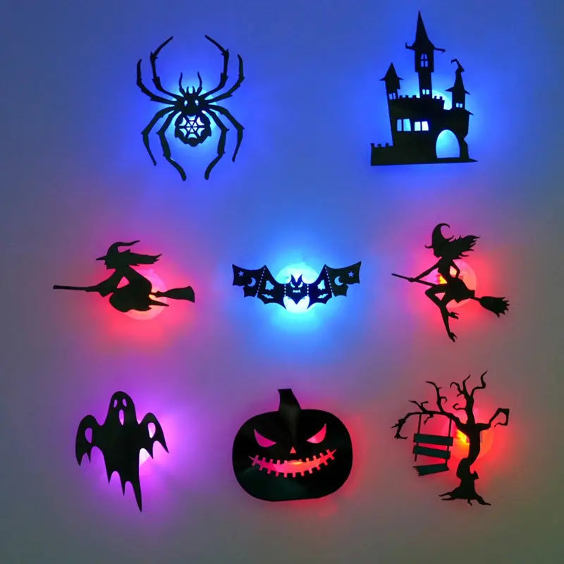 Halloweenské samolepky na zeď, které svítí ve tmě