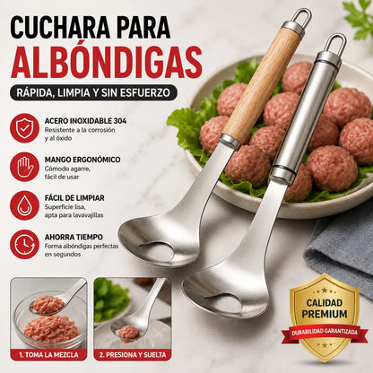 🍖 【2 kusy】Forma na masové kuličky z nerezové oceli 304 – Ideální na výrobu masových a rybích kuliček, perfektní pro domácí vaření 🥄