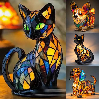 Doprava zdarma, Sleva 50 %! 🔥🐱Pryskyřičné ozdoby, LED noční světlo, umění,, vypínač s USB zásuvkou