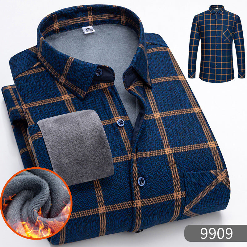 🔥👔【L-5XL】Podzimní zimní teplá košile s dlouhým rukávem