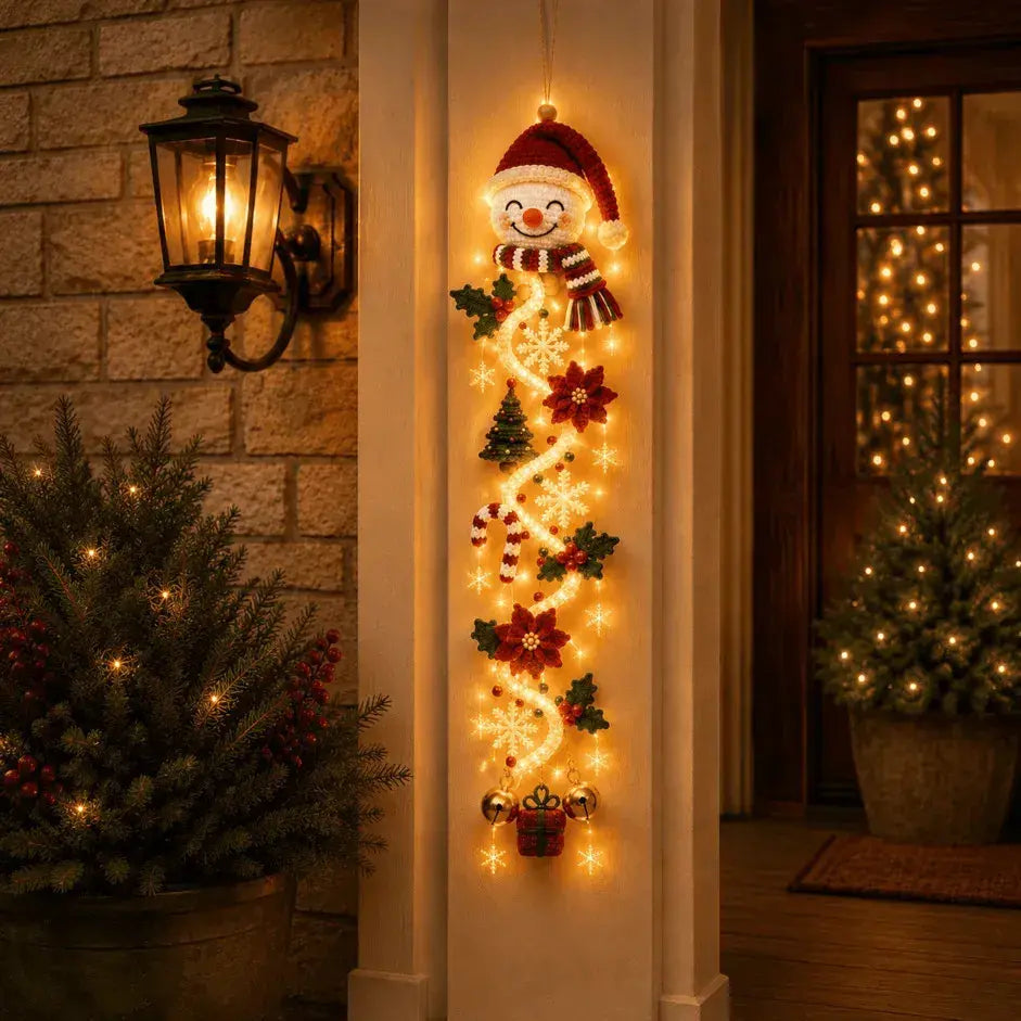 🎄🎃Poslední den! 🎅Užijte si 49% slevu na osvětlené vánoční dekorace na dveře!