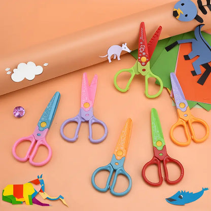 🥰【6 kusů - 6 různých tvarů】Jen 22 eur✂️🌈Bezpečnostní nůžky pro děti (na stavbu svépomocí)