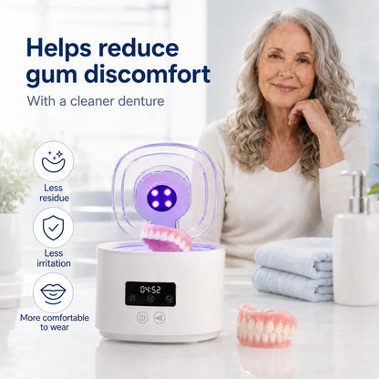 🥳VÝPRODEJ 2026🥳💞PRODÁNO VÍCE NEŽ 50 000 KUSŮ!🦷 Ultrazvuková UV-C čistička zubních protéz Denture Dome – pro svěží a čistější zubní protézy za pouhých 5 minut