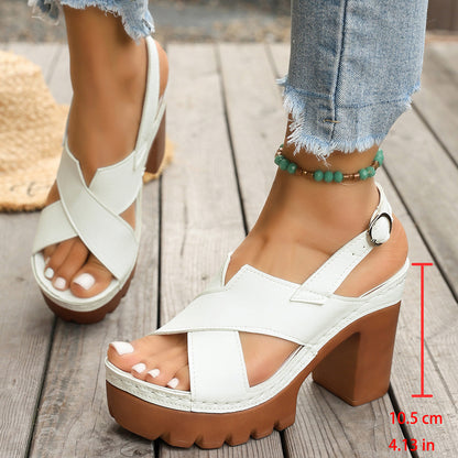 💗Női keresztpántos platform szandál👡
