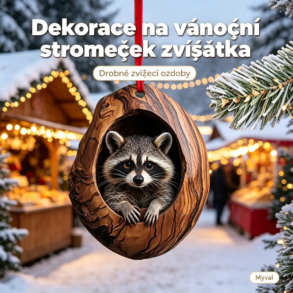 【10 kusů】🎄Dekorace na vánoční stromeček zvířátka. drobné zvířecí ozdoby