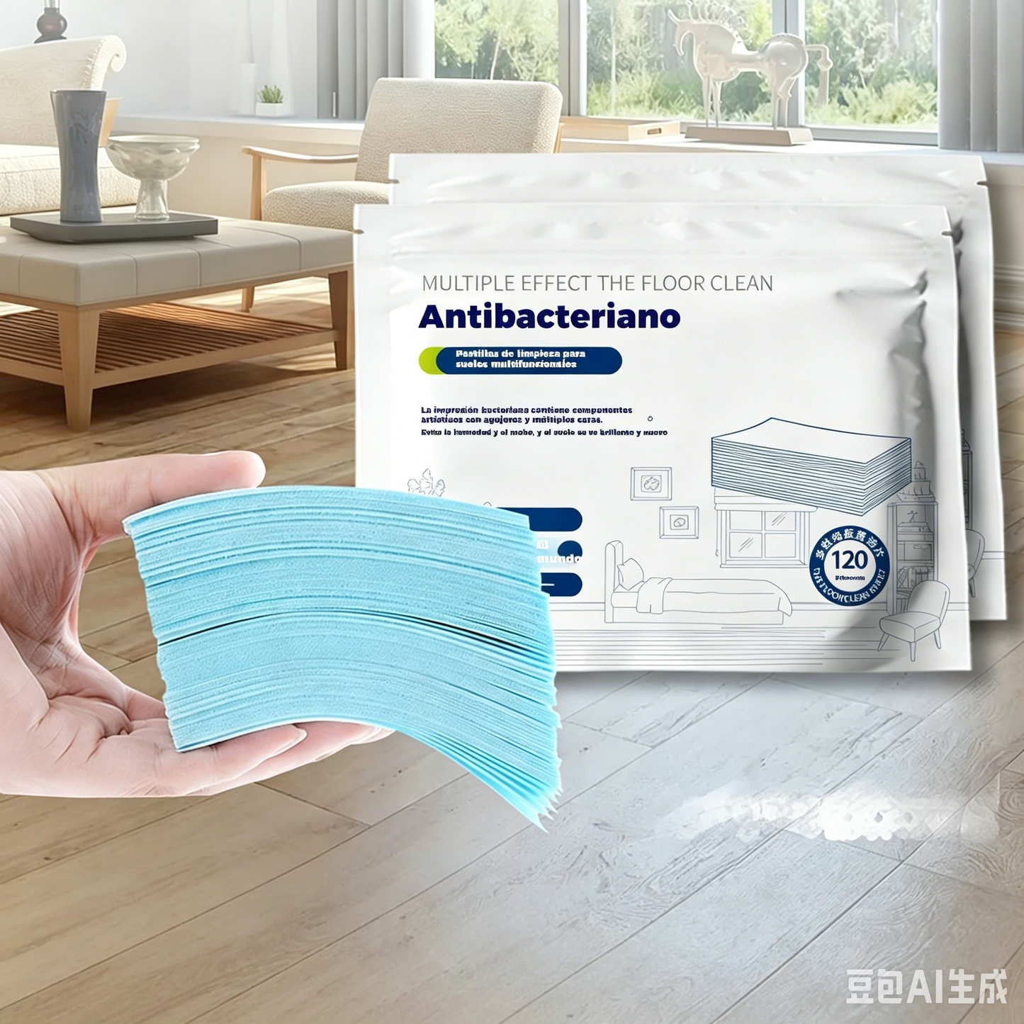 🧹✨ 240 víceúčelových antibakteriálních a deodorizačních čisticích tablet | Vhodné pro dřevěné podlahy, laminátové podlahy, dlaždice a stěny karavanů