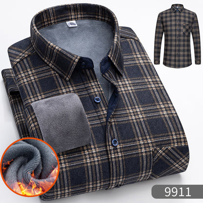 🔥👔【L-5XL】Podzimní zimní teplá košile s dlouhým rukávem