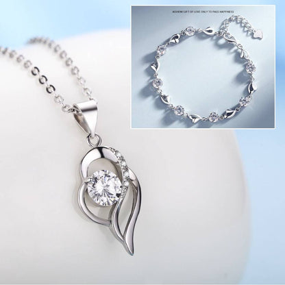 ✨✨【Kupte 1 a dostanete 1 zdarma】💎 【Náramek + náhrdelník】Sada náramků ze stříbra Heart of the Ocean 925 + náhrdelník