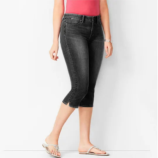 🔥40% sleva na naše nejprodávanější produkty💥Dámské džínové capri kalhoty se spandexem👖