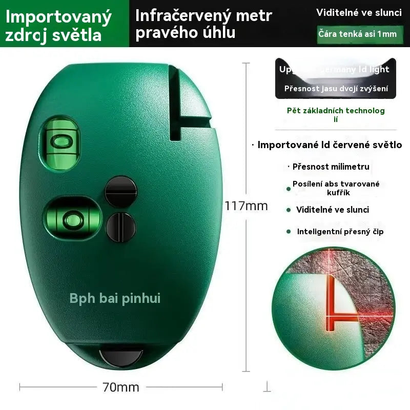 📐🔴【Kupte jeden, druhý dostanete zdarma】90stupňová pravoúhlá infračervená laserová vodováha