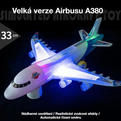 🥳🔥 Nabídka za poloviční cenu! 📣✈️ Model elektrického letadla v měřítku, vybavený realistickými zvuky motoru a blikajícími LED světly.