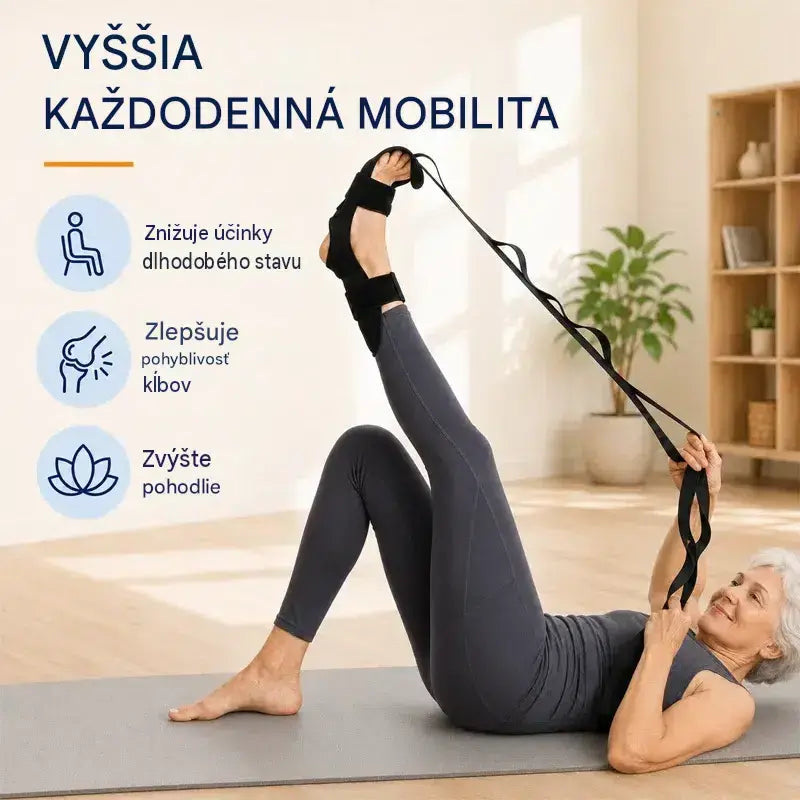？？【2 ks】Naťahovací pás a strečing väzov na jogu a fitness – priedušný a nastaviteľný popruh na členky a chodidlá, regeneráciu a flexibilitu