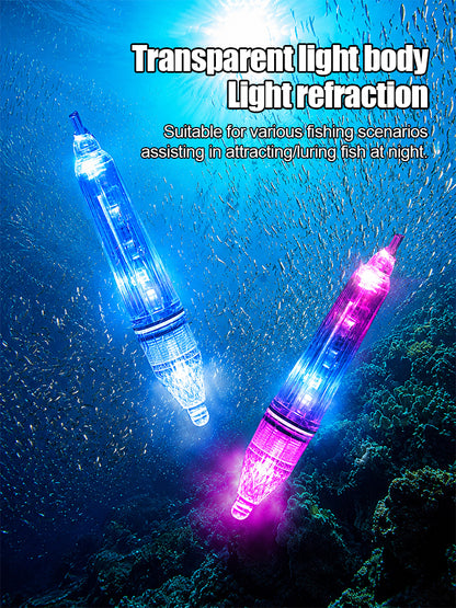 🐟🚨 Multicolor underwater fish attractor light – transparent flashing light for night fishing