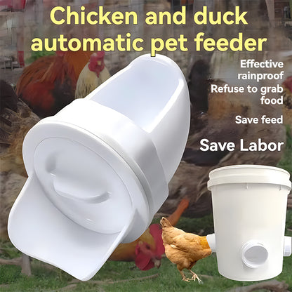 🐓【Děrovač + krmítko】Automatické krmítko pro kuřata, kachny a husy