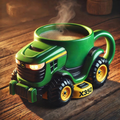🔥☕Retro šálek kávy ve tvaru zemědělského traktoru