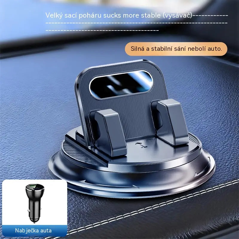 🎯 50% SLEVA NA VŠE! Otočný držák telefonu – bezpečné uchycení na palubní desku, vysoce přilnavá guma 🧭🔄 【Kvalita zaručena】